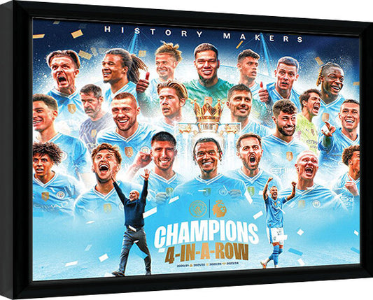 Manchester City - History Makers Gerahmte Poster, Bilder, 34.3 x 44.5 cm
