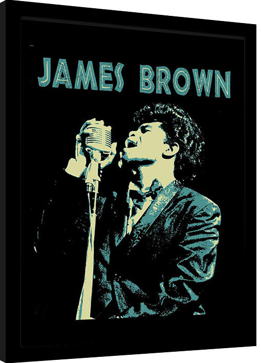James Brown - Sing Gerahmte Poster, Bilder, 34.3 x 44.5 cm