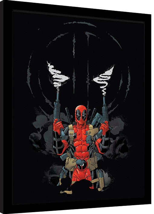 Deadpool - Guns Gerahmte Poster, Bilder, 34.3 x 44.5 cm