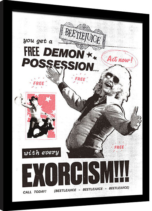 Beetlejuice - Exorcism Gerahmte Poster, Bilder, 34.3 x 44.5 cm
