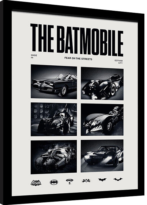 Batman - 1989 Batmobile Gerahmte Poster, Bilder, 34.3 x 44.5 cm