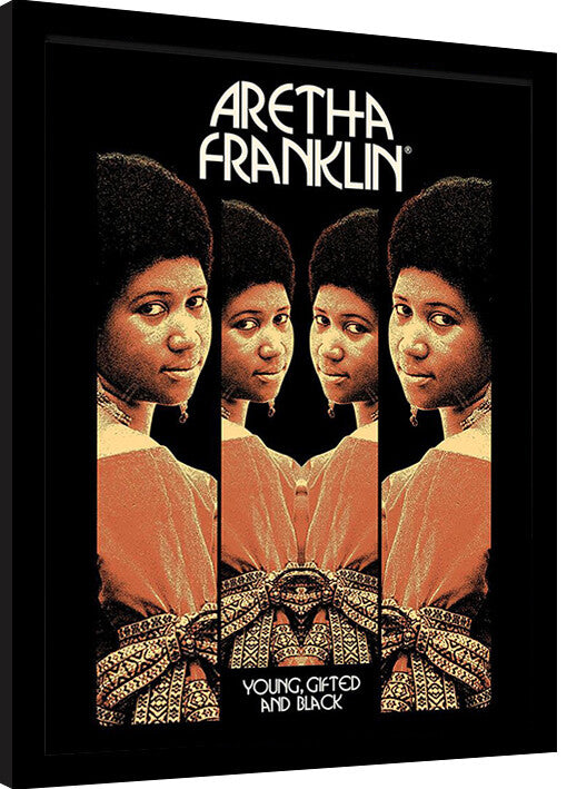 Aretha Franklin - Young, Gifted and Black Gerahmte Poster, Bilder, 34.3 x 44.5 cm
