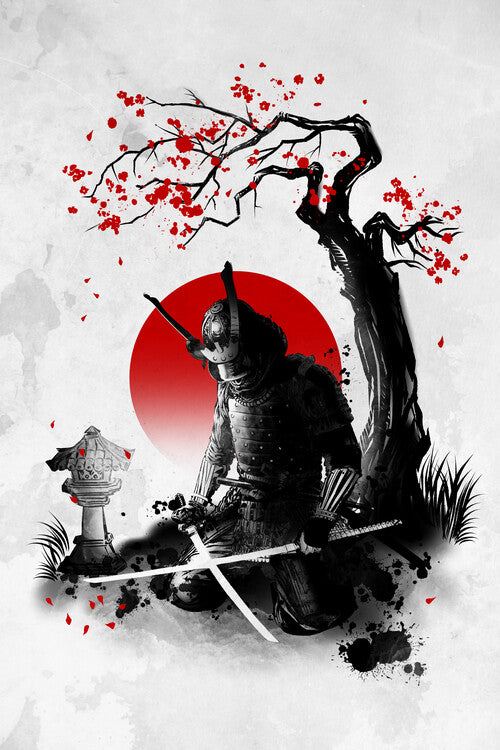 Leinwand Poster, Bilder Fallen Samurai, 60 × 90 cm