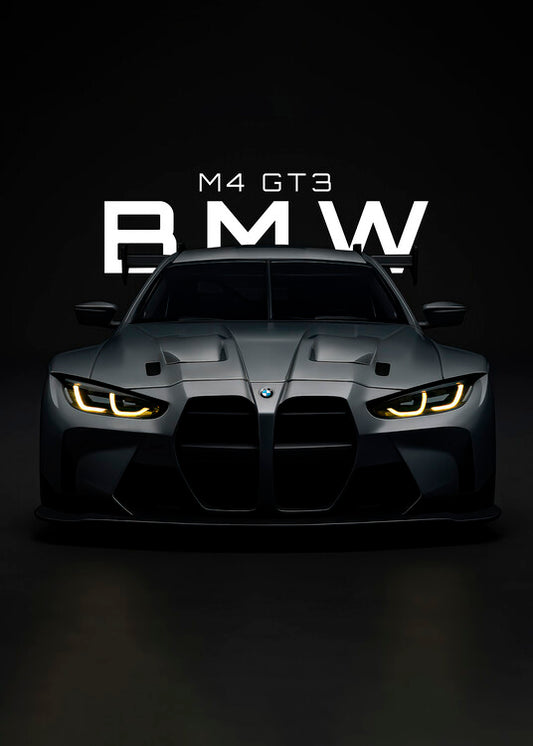 Leinwand Poster, Bilder BMW M3 GT3, 65 × 90 cm