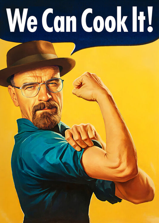 Leinwand Poster, Bilder Walter White 'We Can Cook It!' Art, 65 × 90 cm