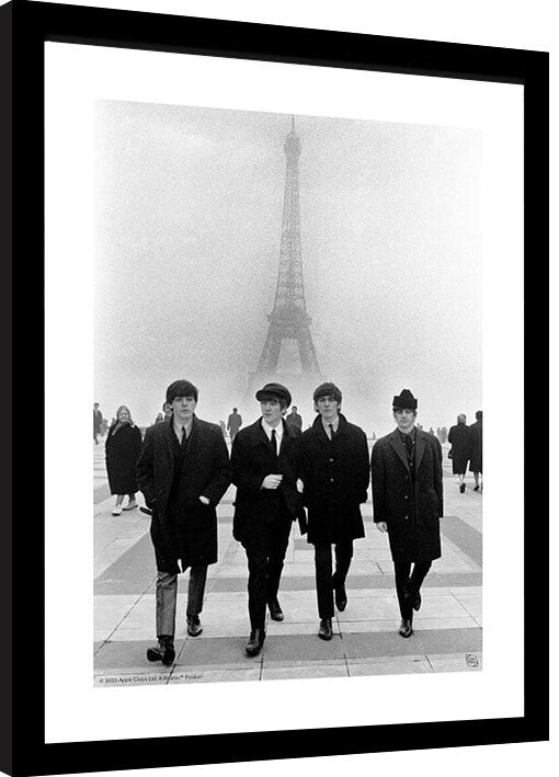 The Beatles - Paris Gerahmte Poster, Bilder, 34.3 × 44.5 cm