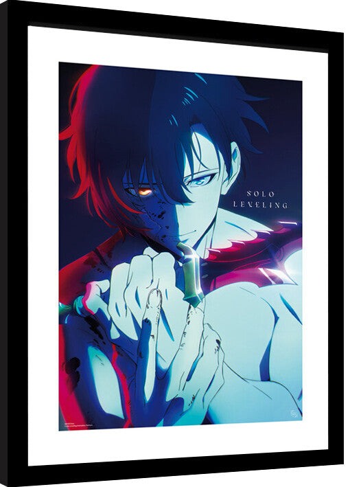 Solo Leveling - Jinwoo Gerahmte Poster, Bilder, 34 × 44.2 cm