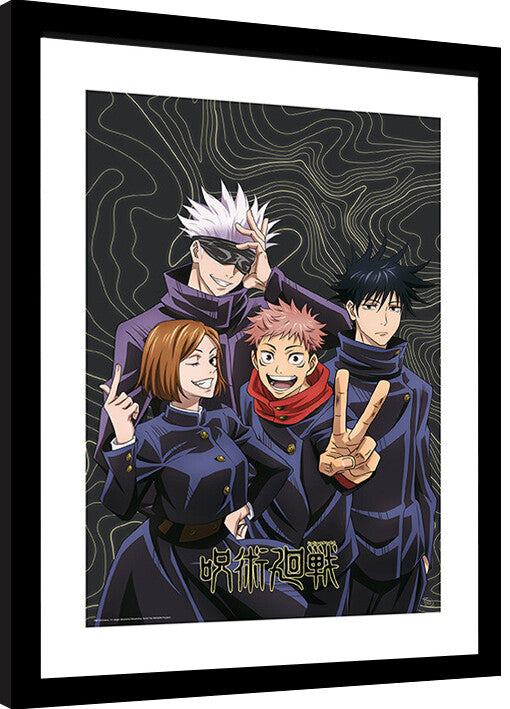 Jujutsu Kaisen - Team Picture Gerahmte Poster, Bilder, 34.3 × 44.5 cm