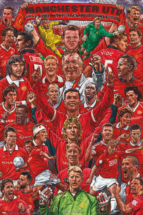 Manchester United - Legends Poster, Plakat, 61 × 91.5 cm