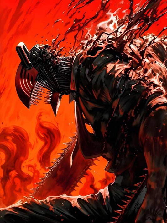 Leinwand Poster, Bilder Chainsawman, 60 × 80 cm