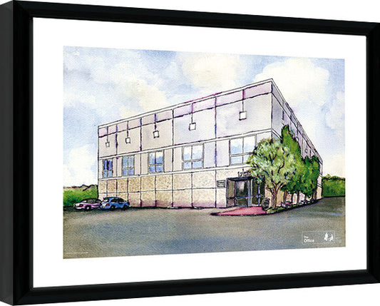 The Office - Pam Watercolor Gerahmte Poster, Bilder, 34.3 × 44.5 cm