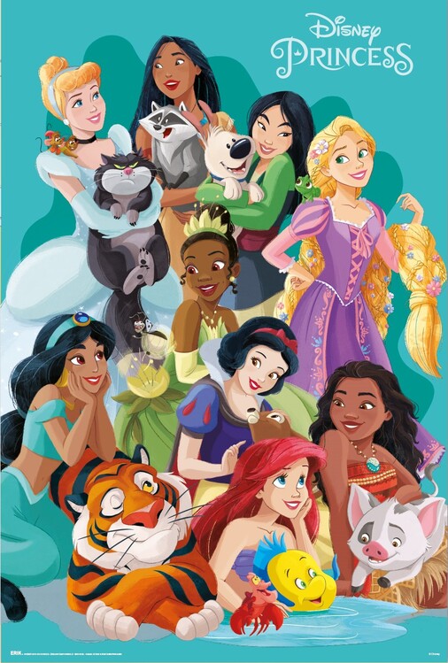 Disney Princess and Pets Poster, Plakat, 61 × 91.5 cm
