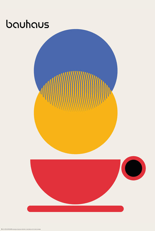 Bauhaus Coffee Abstract Poster, Plakat, 61 × 91.5 cm