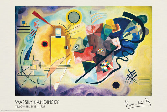 Yellow, Red, Blue (1925) Poster, Plakat, 61 × 91.5 cm