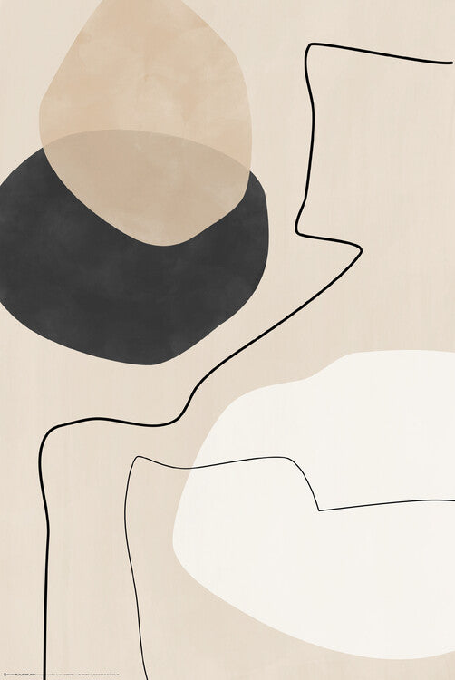 Organic Shapes & Lines Poster Poster, Plakat, 61 × 91.5 cm