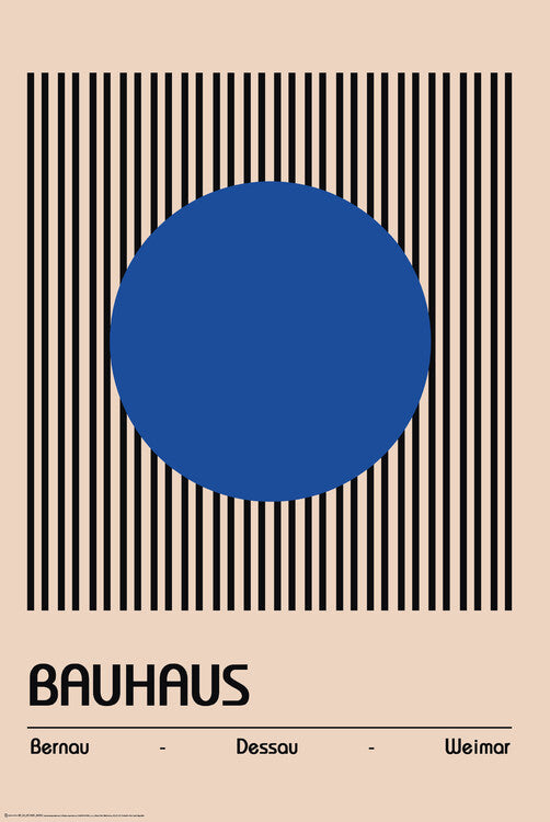 Bauhaus Blue Poster Poster, Plakat, 61 × 91.5 cm