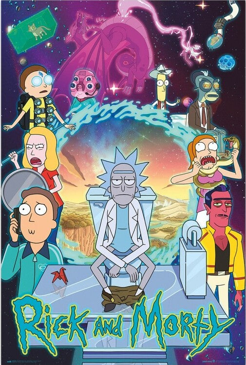 Rick and Morty Poster, Plakat, 61 × 91.5 cm