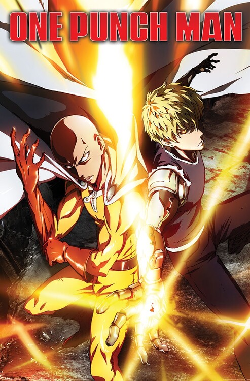 One Punch Man - Saitama and Genos Power UP Poster, Plakat, 61 × 91.5 cm