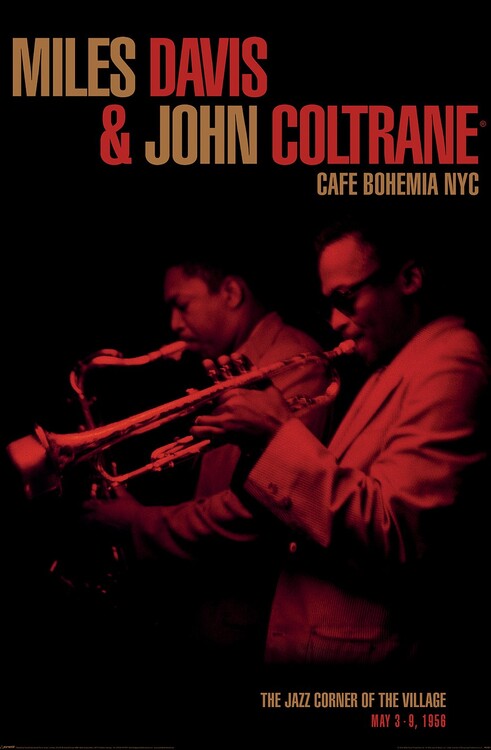 Miles Davis and John Coltrane - Cafe Bohemia Poster, Plakat, 61 × 91.5 cm