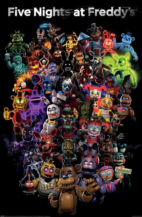 Five Nights At Freddies - Collage Poster, Plakat, 61 × 91.5 cm