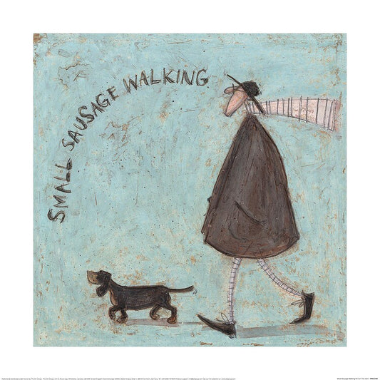 Kunstdruck Sam Toft - Small Sausage Walking, 40 × 40 cm