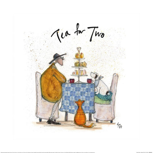 Kunstdruck Sam Toft - Tea For Two - Colour, 40 × 40 cm