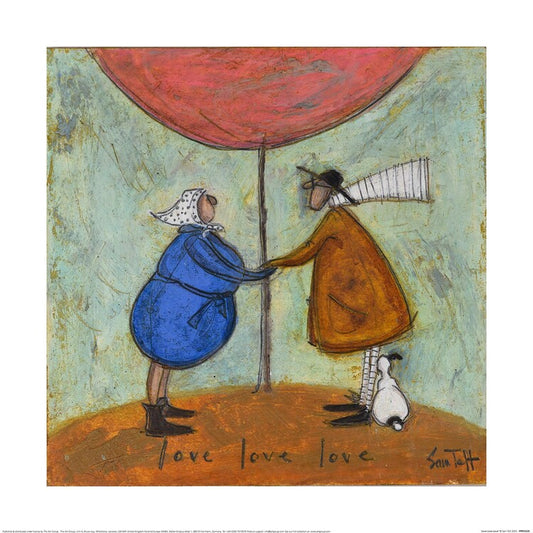Kunstdruck Sam Toft - Love, Love, Love, 40 × 40 cm