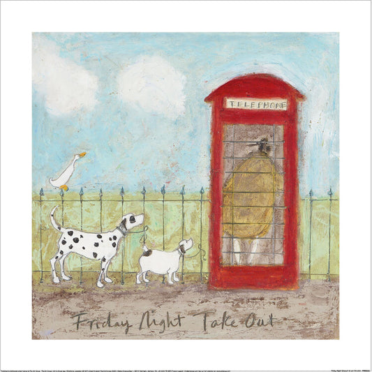 Kunstdruck Sam Toft - Friday Night Takeout, 40 × 40 cm