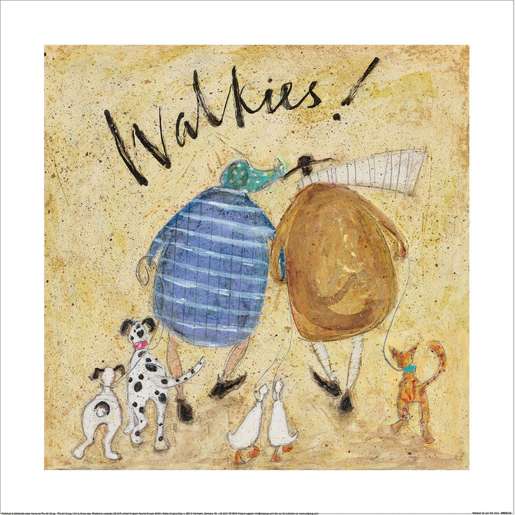 Kunstdruck Sam Toft - Walkies, 40 × 40 cm
