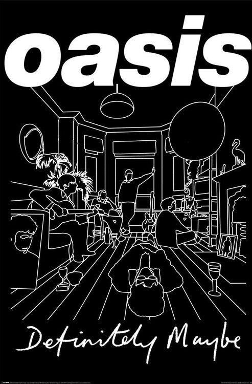 Oasis - Definitely Maybe Ar Poster, Plakat, 61 × 91.5 cm