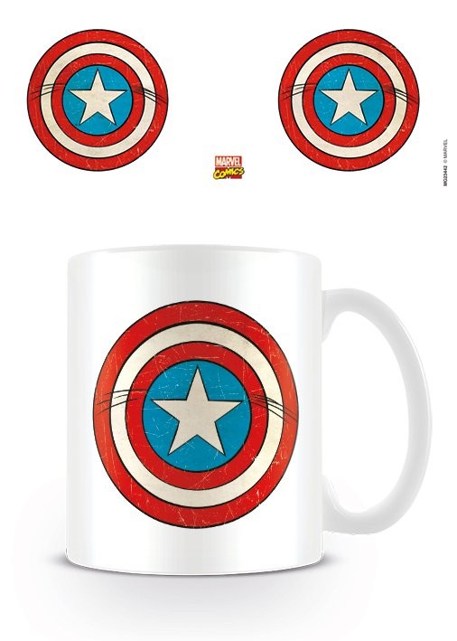 Tasse Marvel Retro - Captain America Sheild, 0,33 l