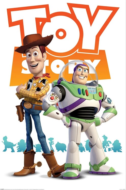 Toy Story - Woody N Buzz Poster, Plakat, 61 × 91.5 cm