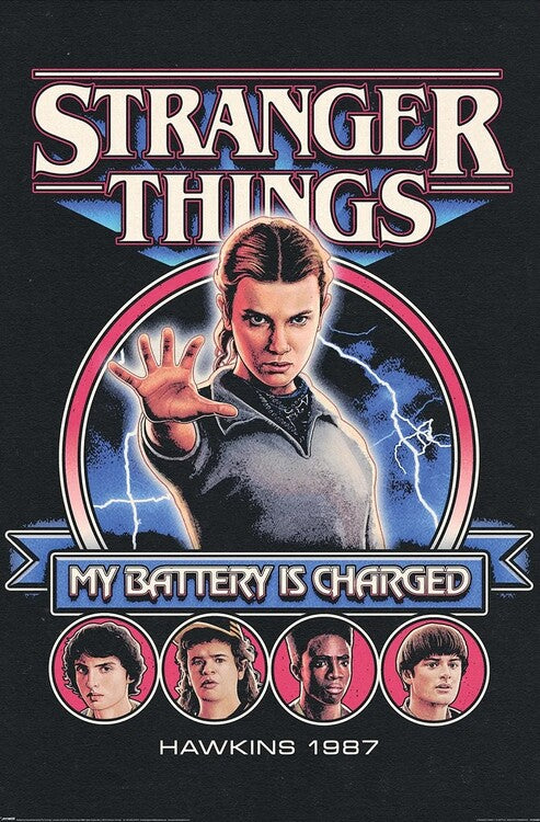 Stranger Things 5 - My Battery Is Charged Poster, Plakat, 61 × 91.5 cm