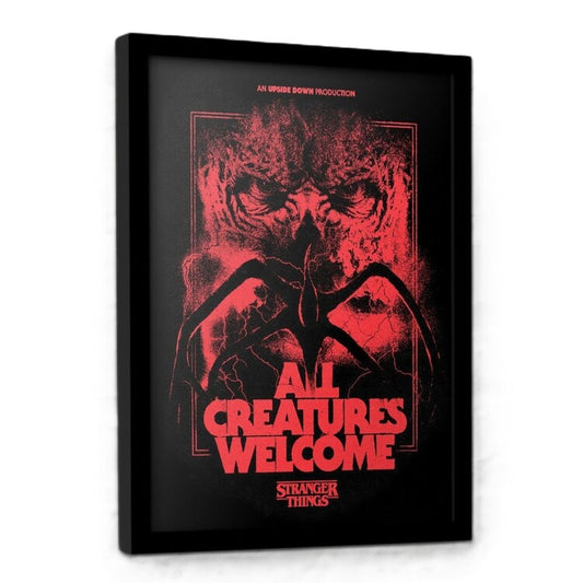 Stranger Things 5 - All Creatures Welcome Gerahmte Poster, Bilder, 33 x 43 cm