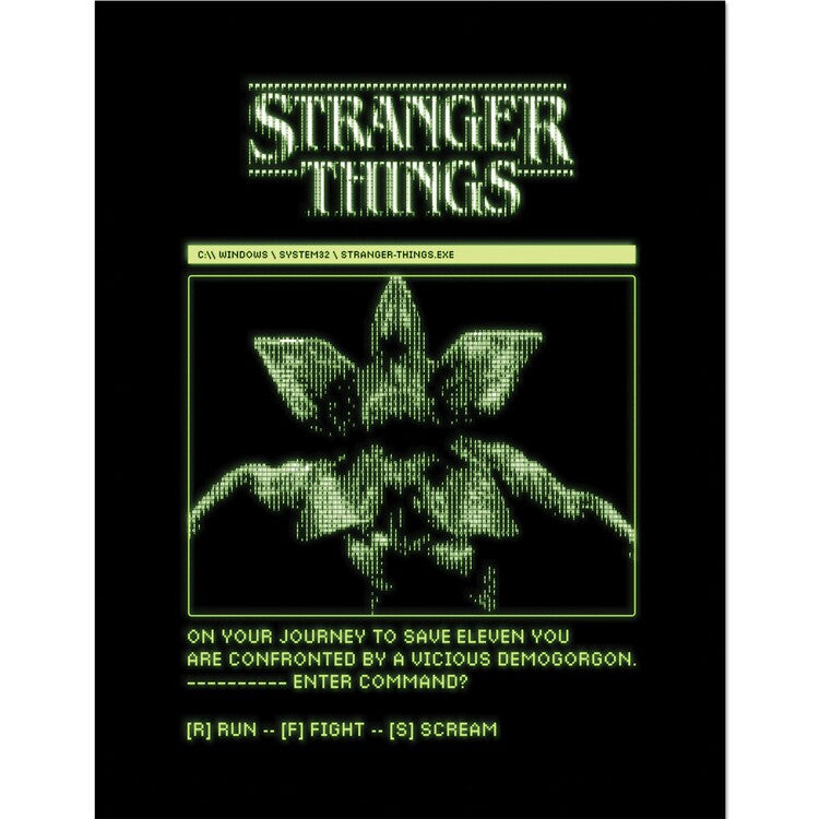 Stranger Things 5 - Run, Fight, Scream Gerahmte Poster, Bilder, 33 x 43 cm