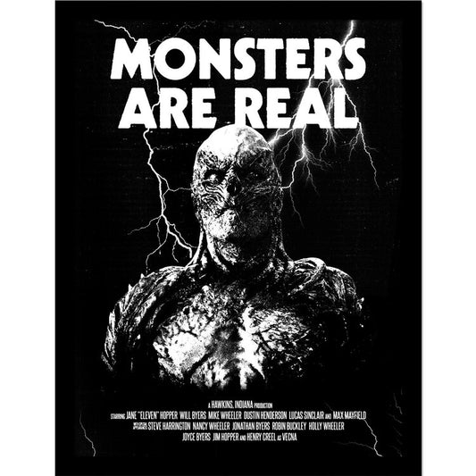 Stranger Things 5 - Monsters Are Real Gerahmte Poster, Bilder, 33 x 43 cm