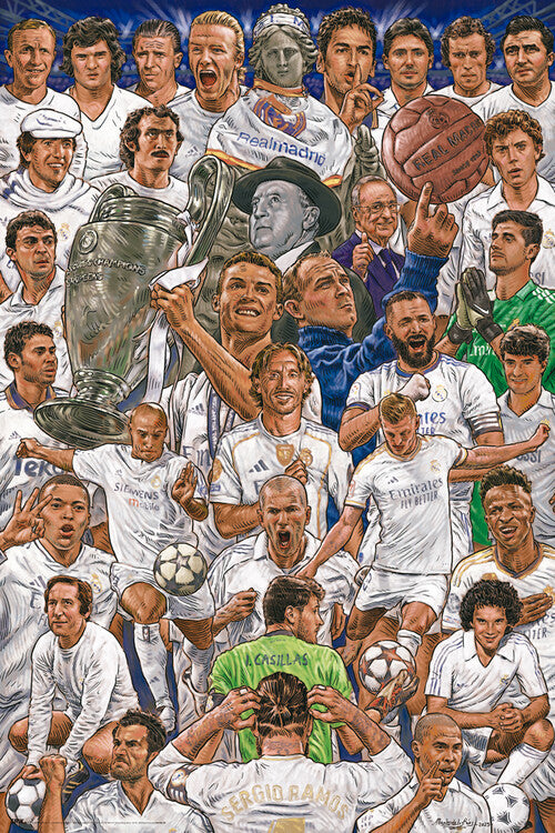Morales De Los Rios - Real Madrid Legends Poster, Plakat, 61 × 91.5 cm