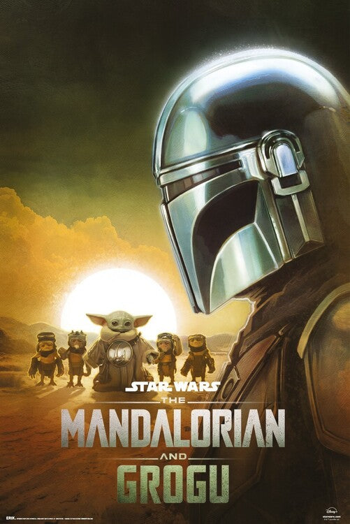 Star Wars: The Mandalorian and Grogu - Din Djarin Poster, Plakat, 61 × 91.5 cm