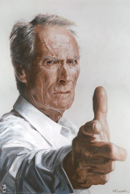 Sebastian Kruger - Clint Eastwood Poster, Plakat, 61 × 91.5 cm