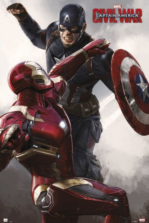 The First Avenger: Civil War - Cap VS Iron Man Poster, Plakat, 61 × 91.5 cm