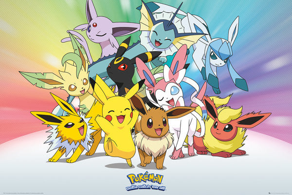 Pokemon - Eevee Poster, Plakat, 91.5 × 61 cm