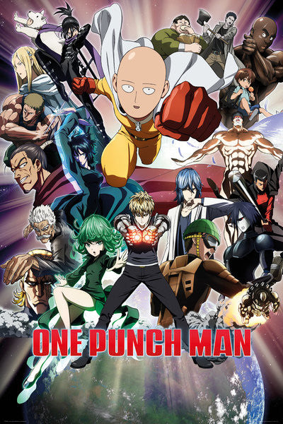 One Punch Man - Collage Poster, Plakat, 61 × 91.5 cm