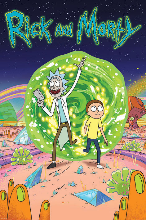 Rick and Morty Poster, Plakat, 61 × 91.5 cm
