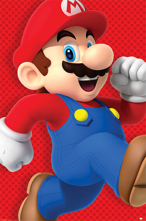 Super Mario - Run Poster, Plakat, 61 × 91.5 cm