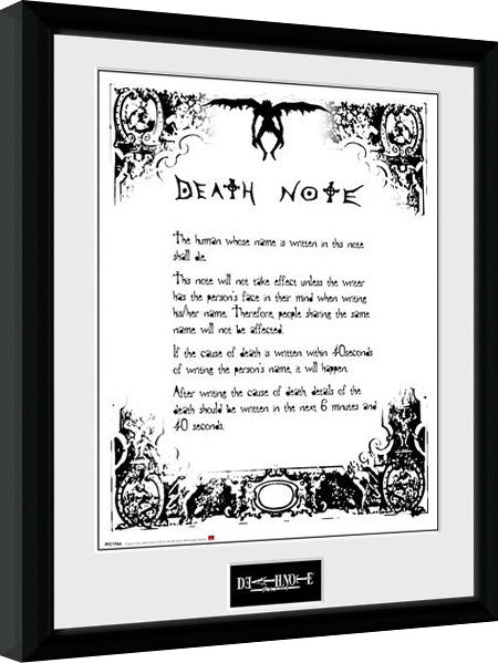 Death Note - Death Note Gerahmte Poster, Bilder, 34 × 44.2 cm