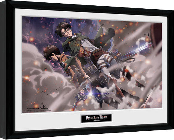 Attack On Titan - Smoke Blast Gerahmte Poster, Bilder, 34 × 44.2 cm