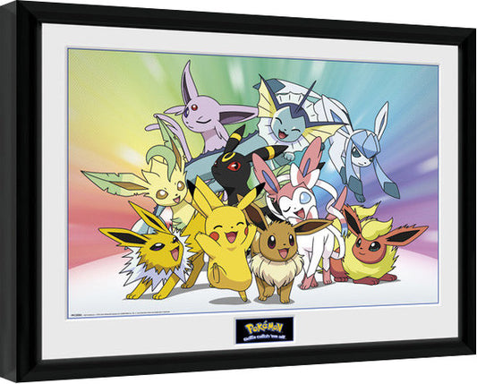 Pokemon - Eevee Gerahmte Poster, Bilder, 44.2 × 34 cm