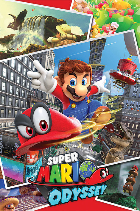 Super Mario Odyssey - Collage Poster, Plakat, 61 × 91.5 cm