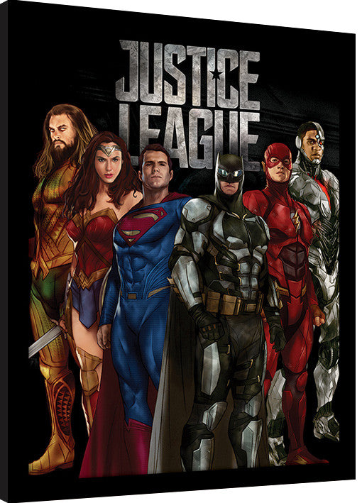 Justice League Gerahmte Poster, Bilder, 34.3 × 44.5 cm