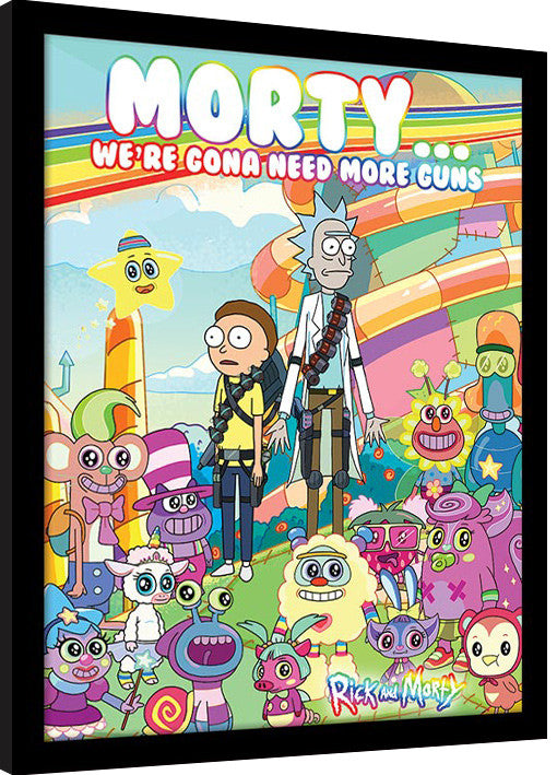 Rick and Morty – Cuteness Overload Gerahmte Poster, Bilder, 34.3 × 44.5 cm